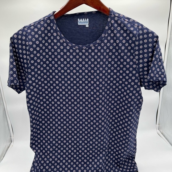 Basic Editions Navy Blue with Geo Flower Print NWOT - Picture 6 of 6